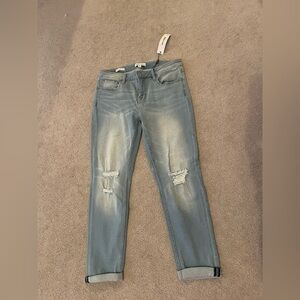 Vigoss Blue Skinny Jeans Distressed Style
